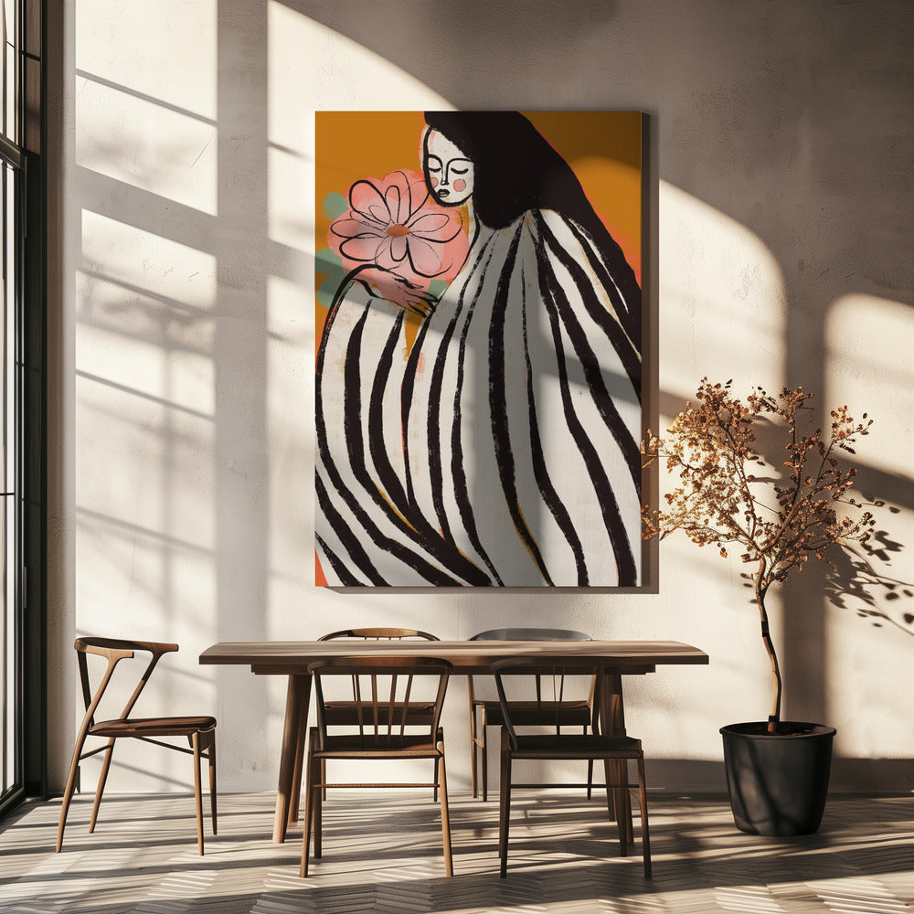 Gestreepte sereniteit | Canvas