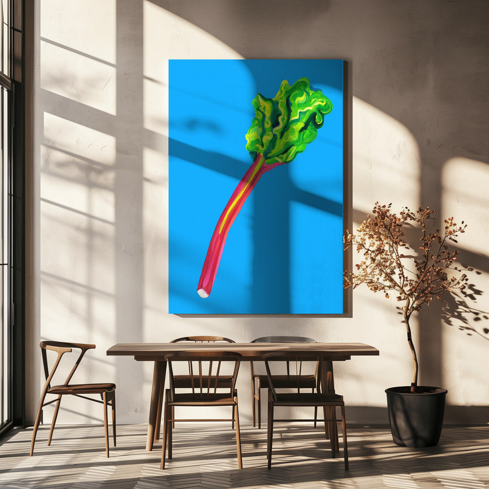 Rabarber Lichtblauw | Canvas