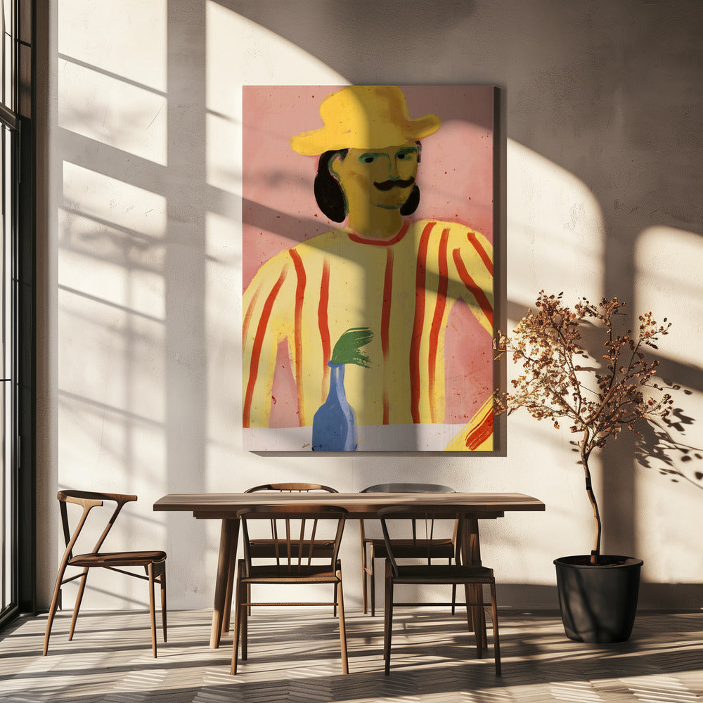 Gestreepte reflectie | Canvas