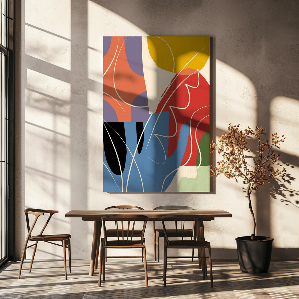 Abstracte kleurencollage | Canvas