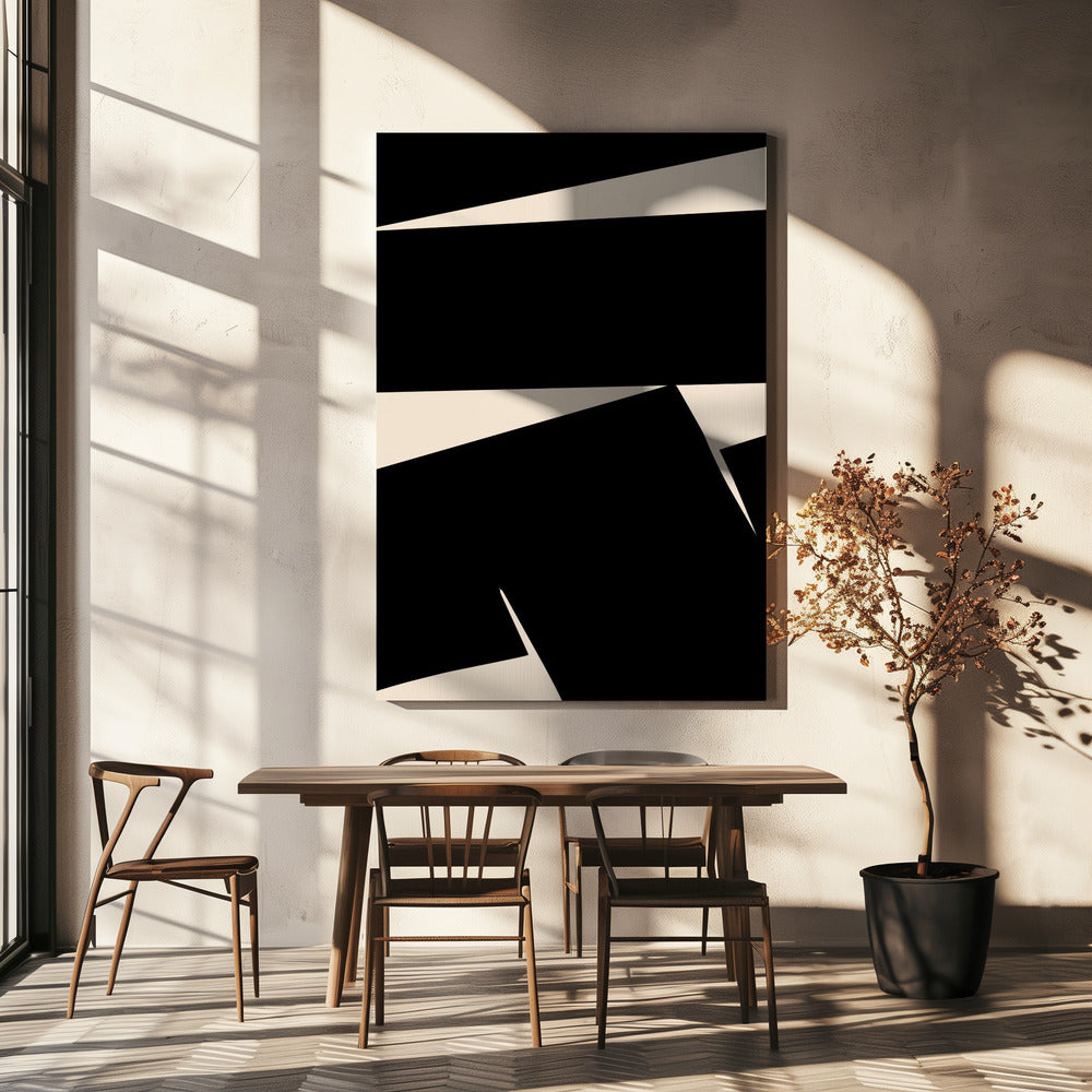 Zwart Vlak Abstract | Canvas