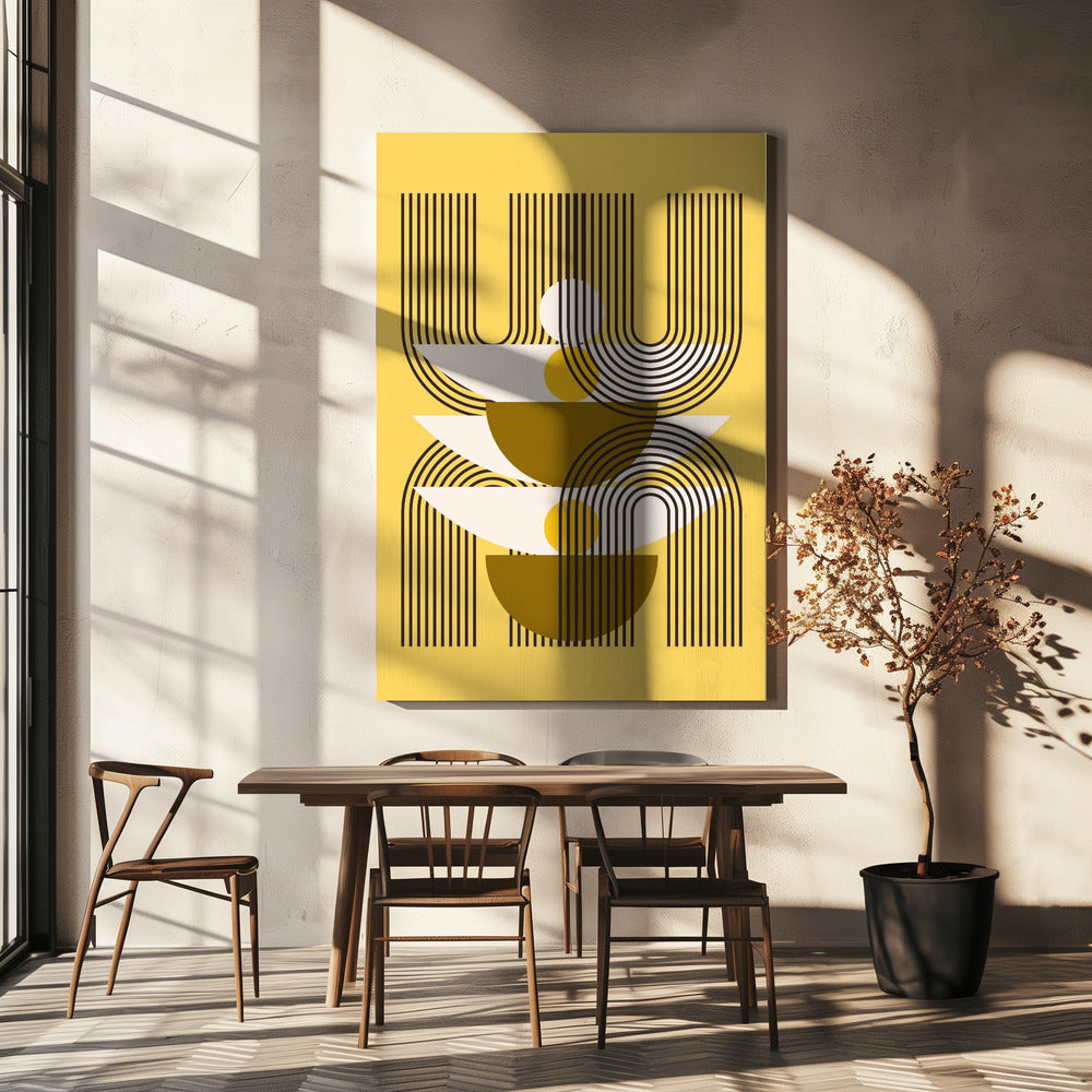 Minimalistische lijnen en geometrische vormen | Canvas