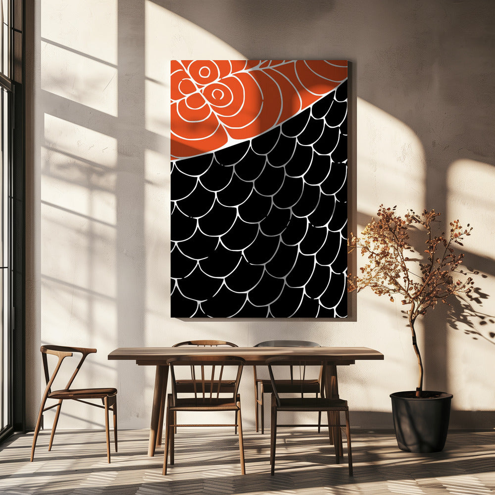 Sashimi Rood en Zwart | Canvas