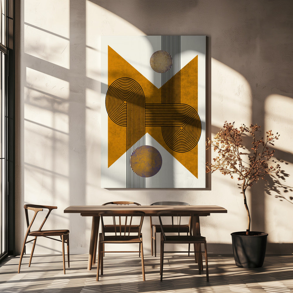 Gestructureerde compositie uit het midden van de eeuw 4 | Canvas