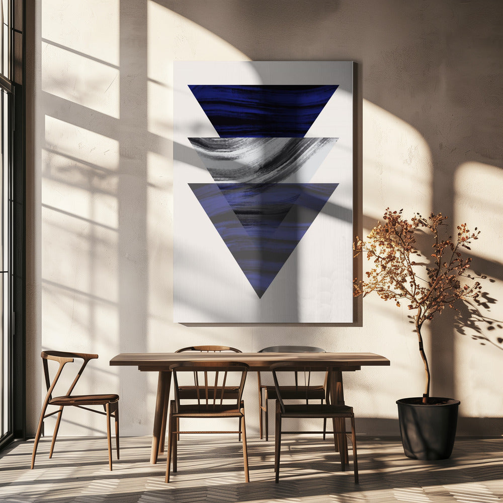 Drie driehoekige geometrische | Canvas