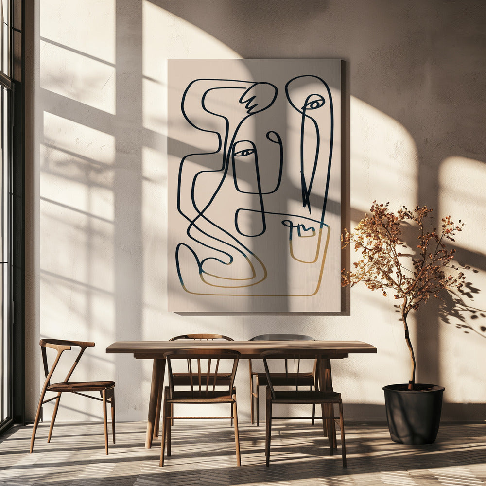 Lijnkunstportret | Canvas