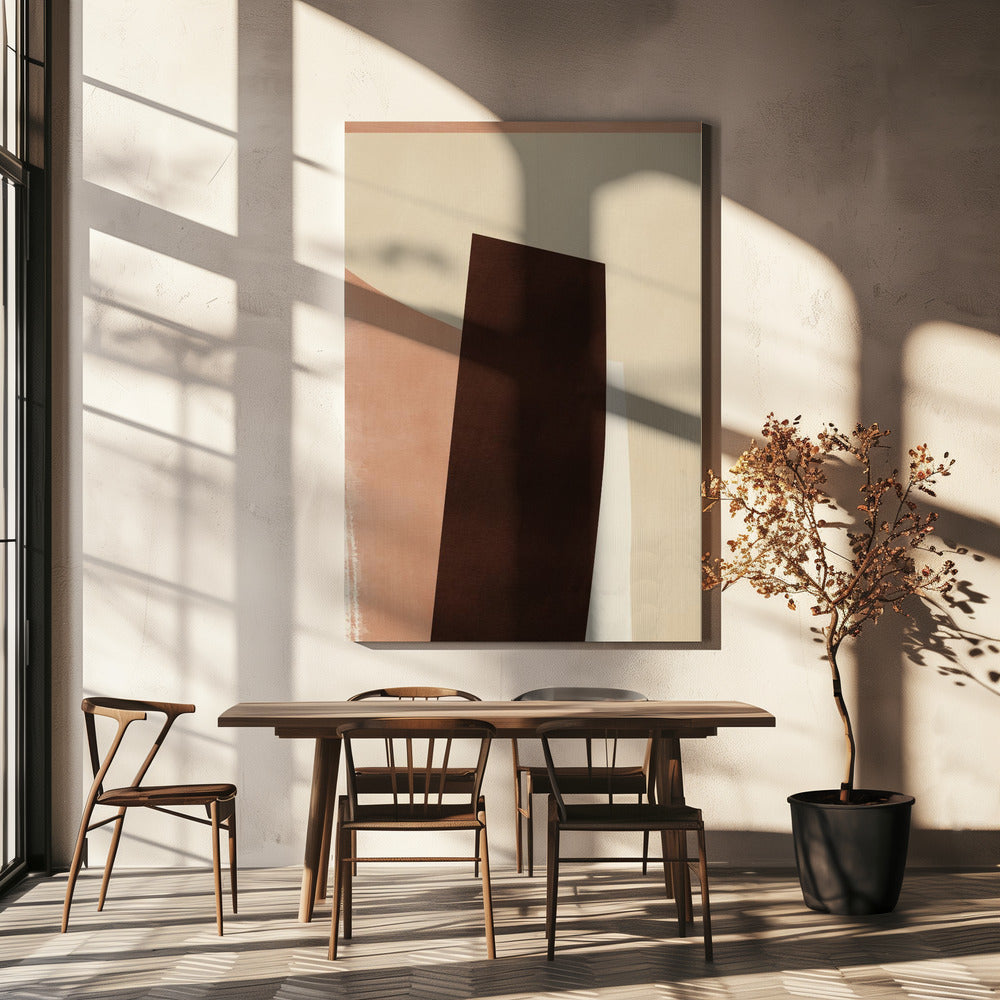 Geometrische vormen in aardse tinten | Canvas