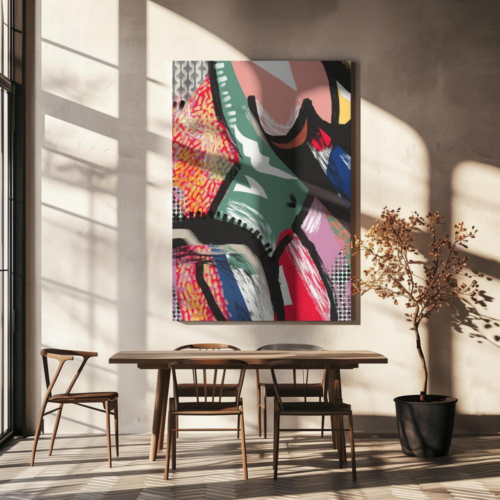 Levendig kleurrijk abstract | Canvas