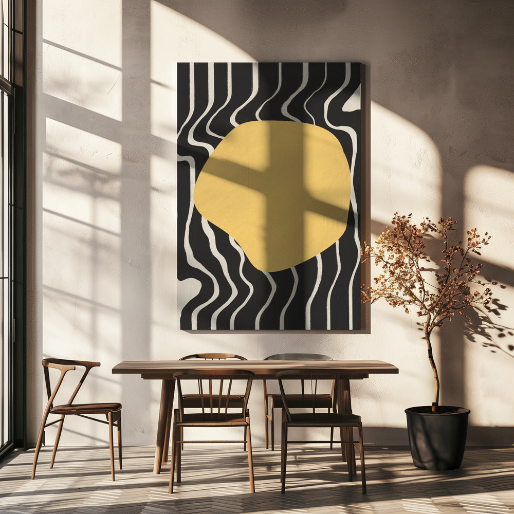 Gouden Golf Harmonie | Canvas
