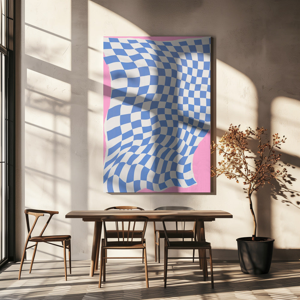 Golvende geruite droom | Canvas
