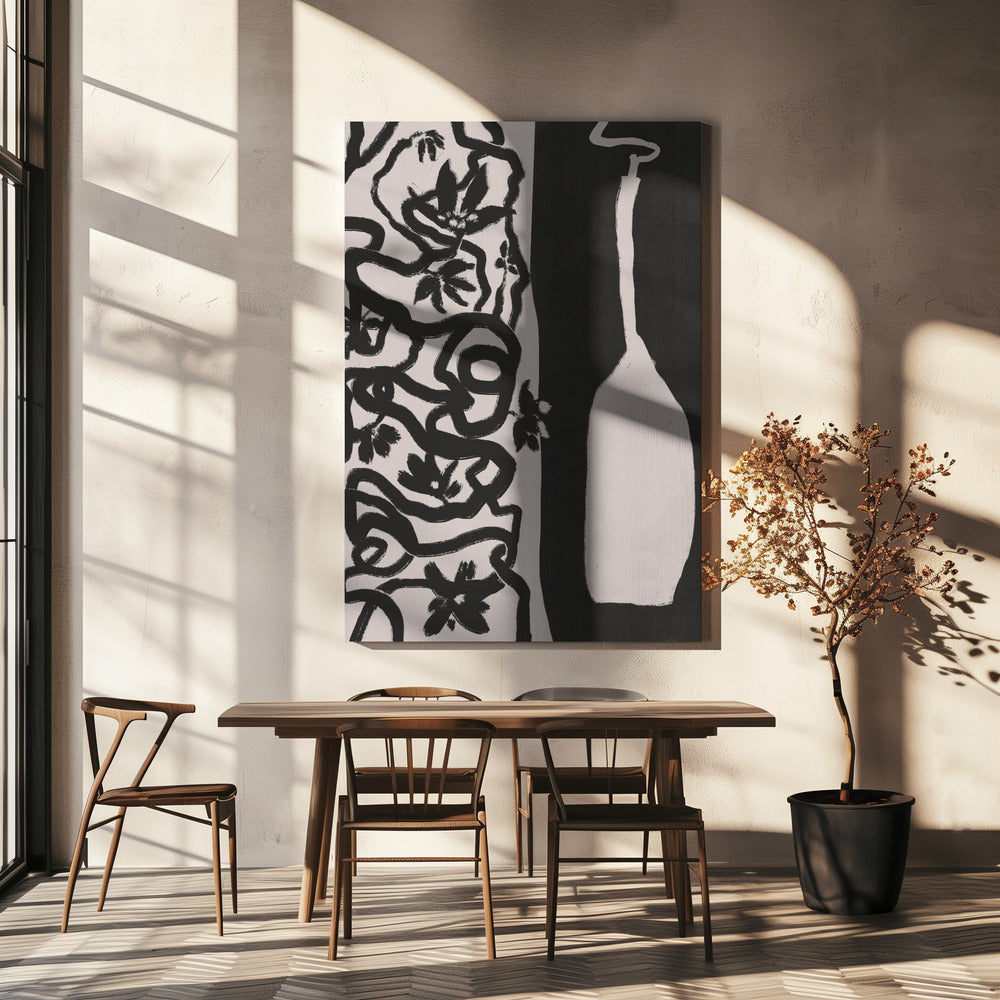 Wijnstok en vaas | Canvas