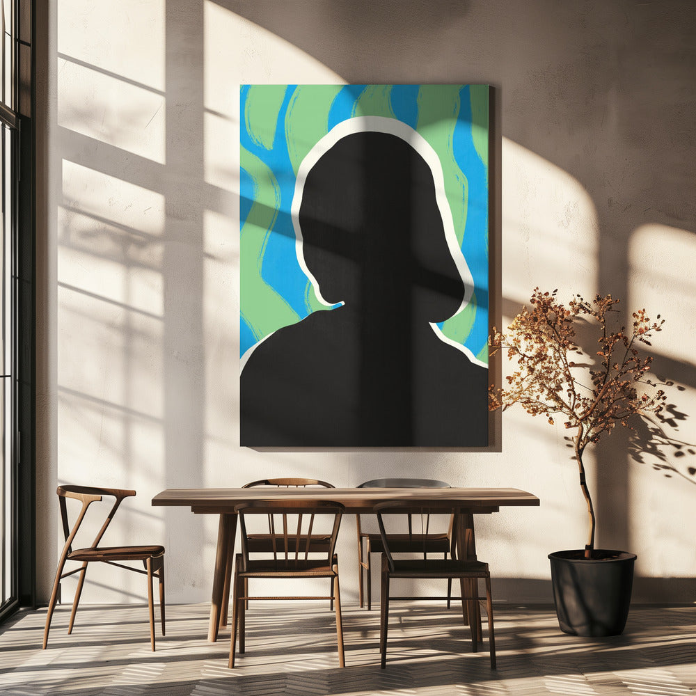 Anoniem portret in koele kleuren | Canvas