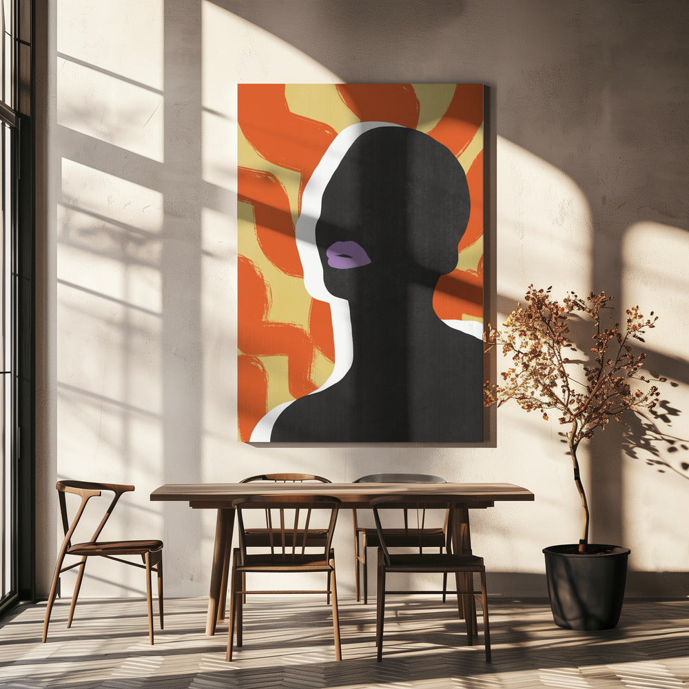 Anoniem portret in de zon | Canvas