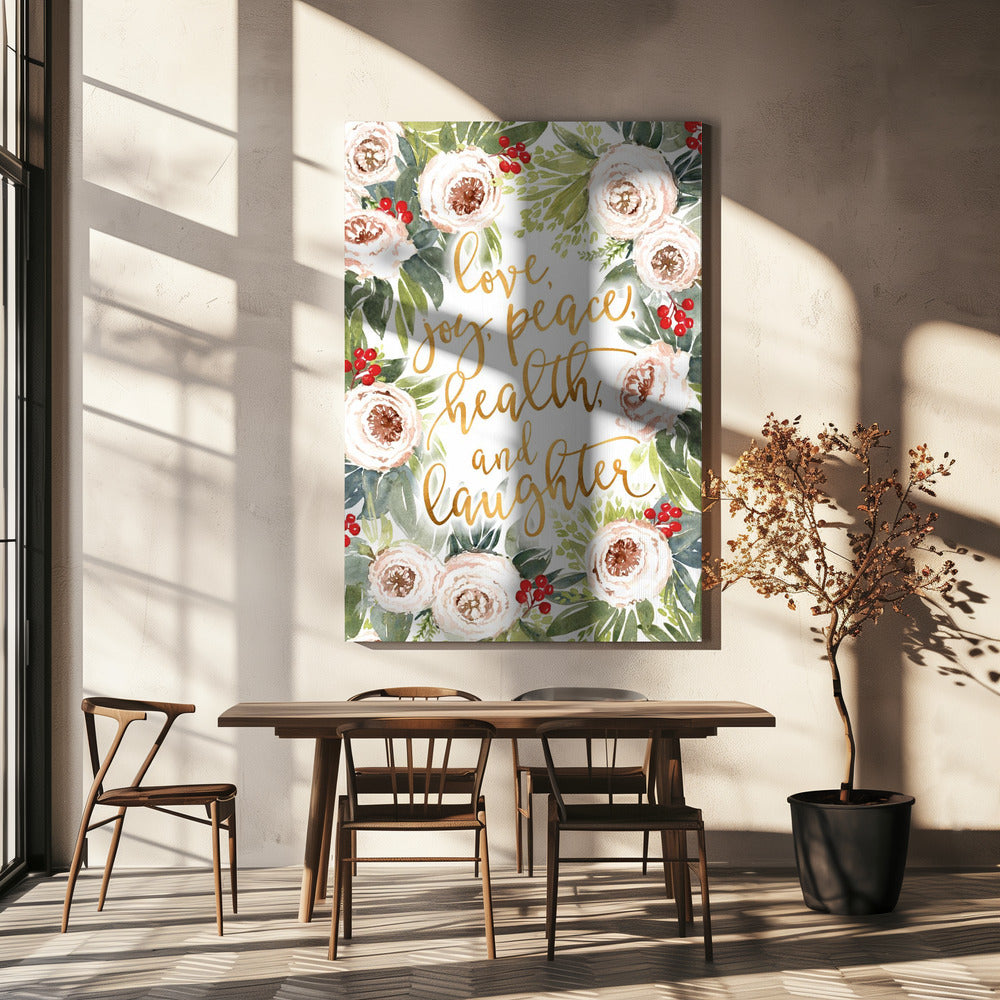 Vakantiewensen met rozen en bessen | Canvas