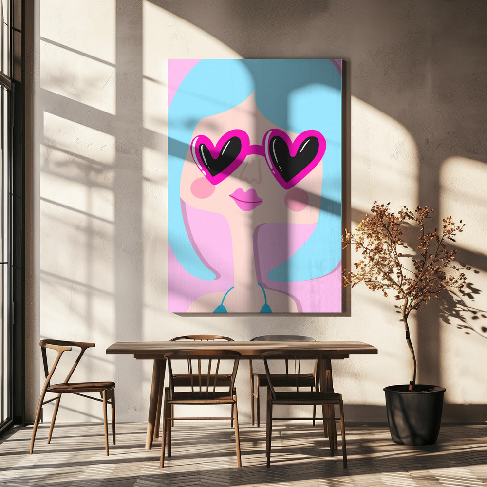 Hartschaduw Glimlach | Canvas