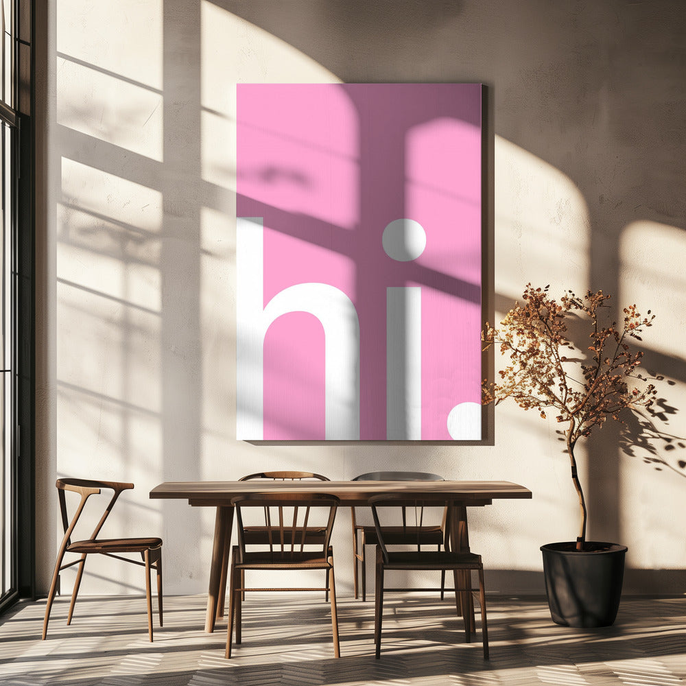 Roze groet | Canvas