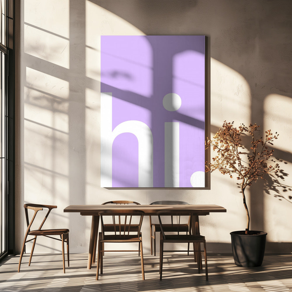 Hallo in Lavendel | Canvas