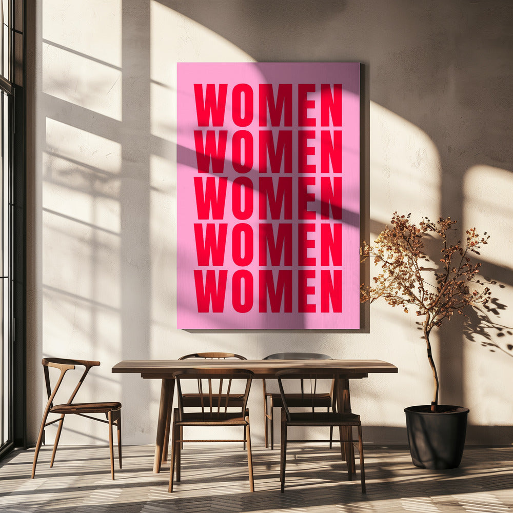 Vetgedrukte herhaling: Vrouwen | Canvas