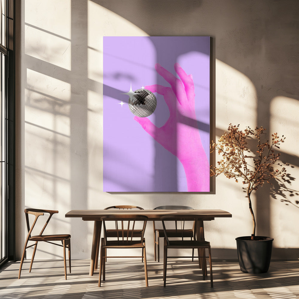 Roze Glow Bol | Canvas
