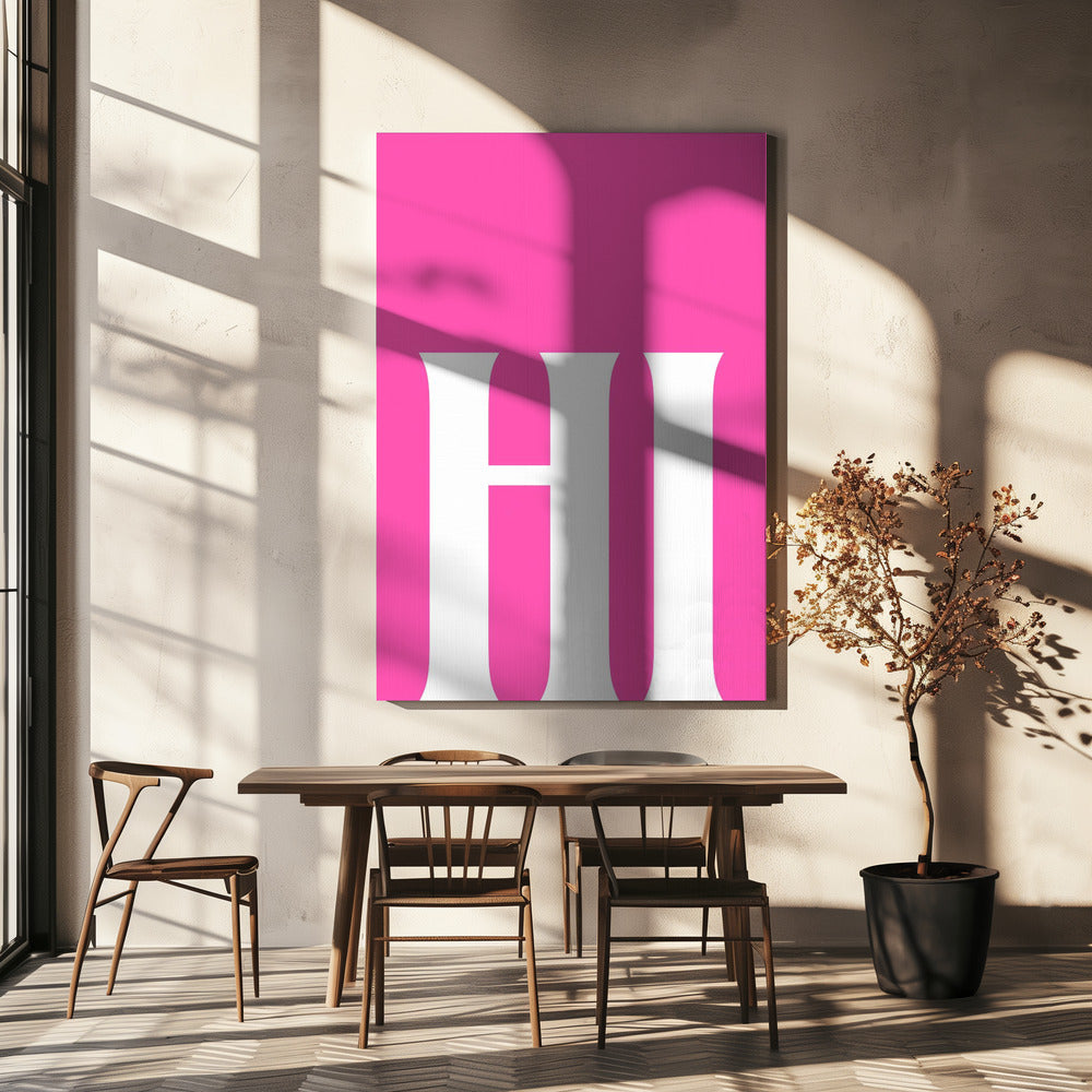 Gedurfde roze groet | Canvas