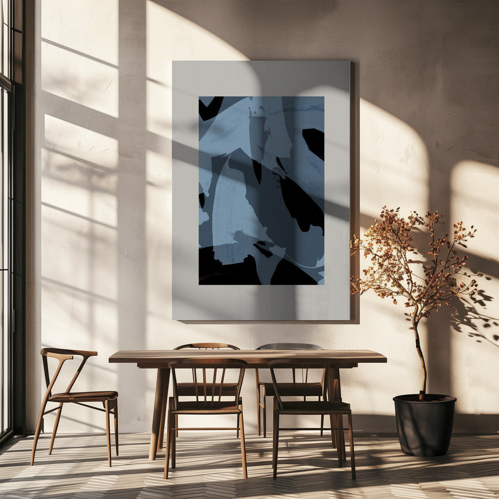 Abstracte penseelstreken 60Y | Canvas