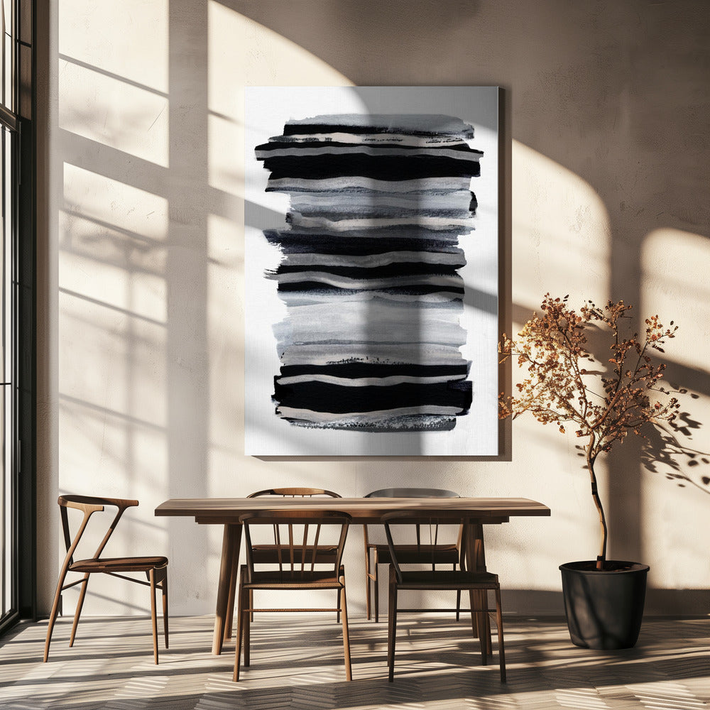 Abstracte penseelstreken 68 | Canvas