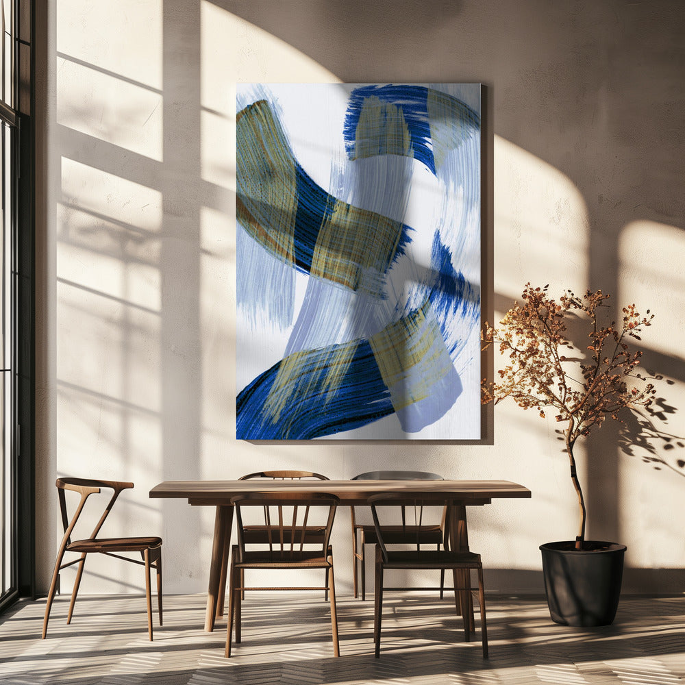 Abstracte penseelstreken 13 | Canvas