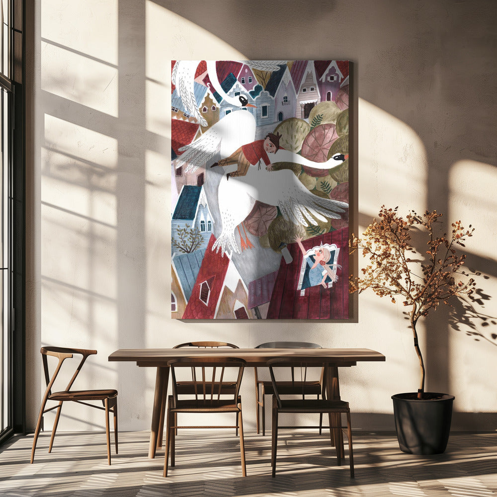The magical wild geese | Canvas