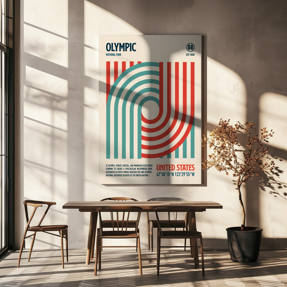 Reisposter Olympisch Nationaal Park | Canvas