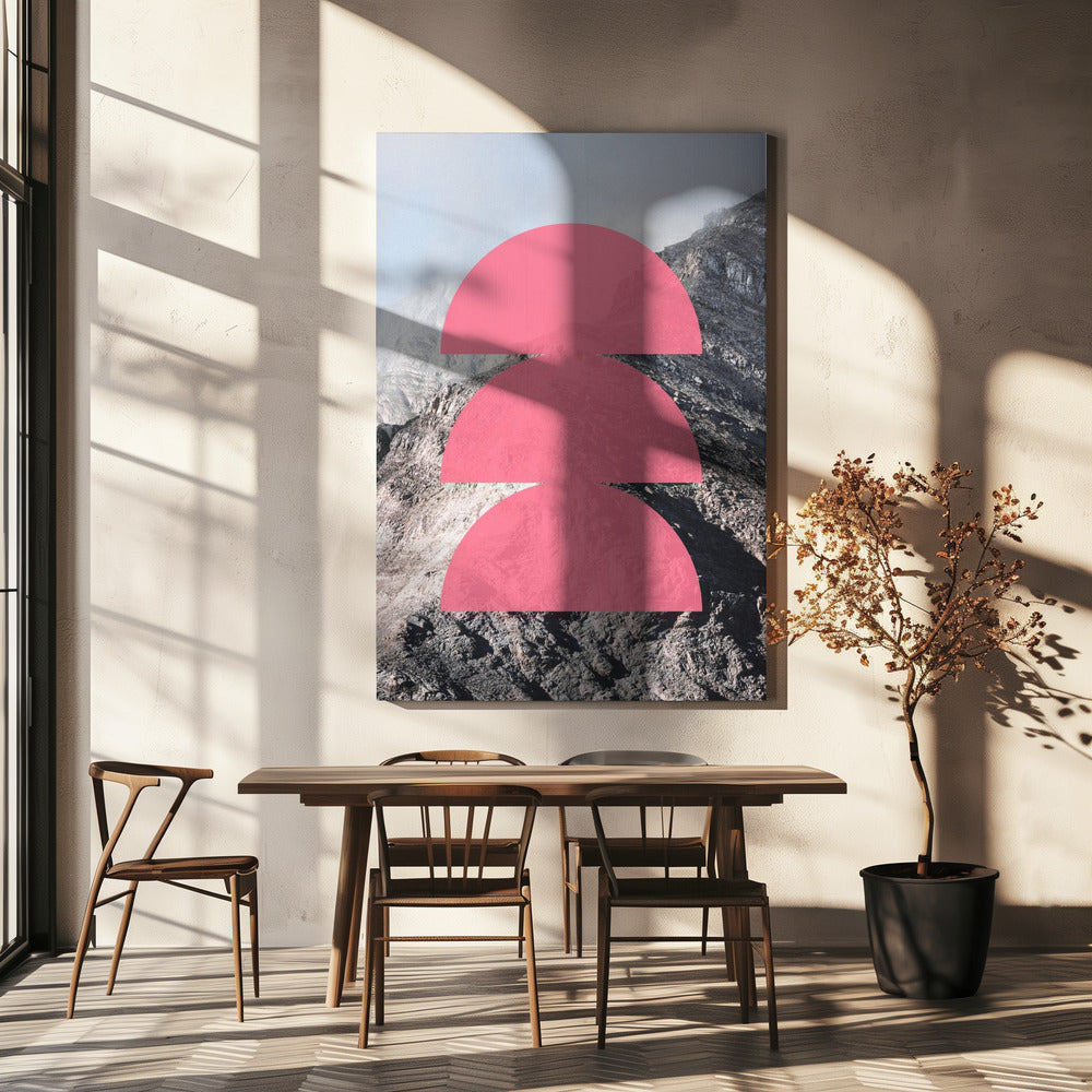 Roze Horizon Lagen | Canvas