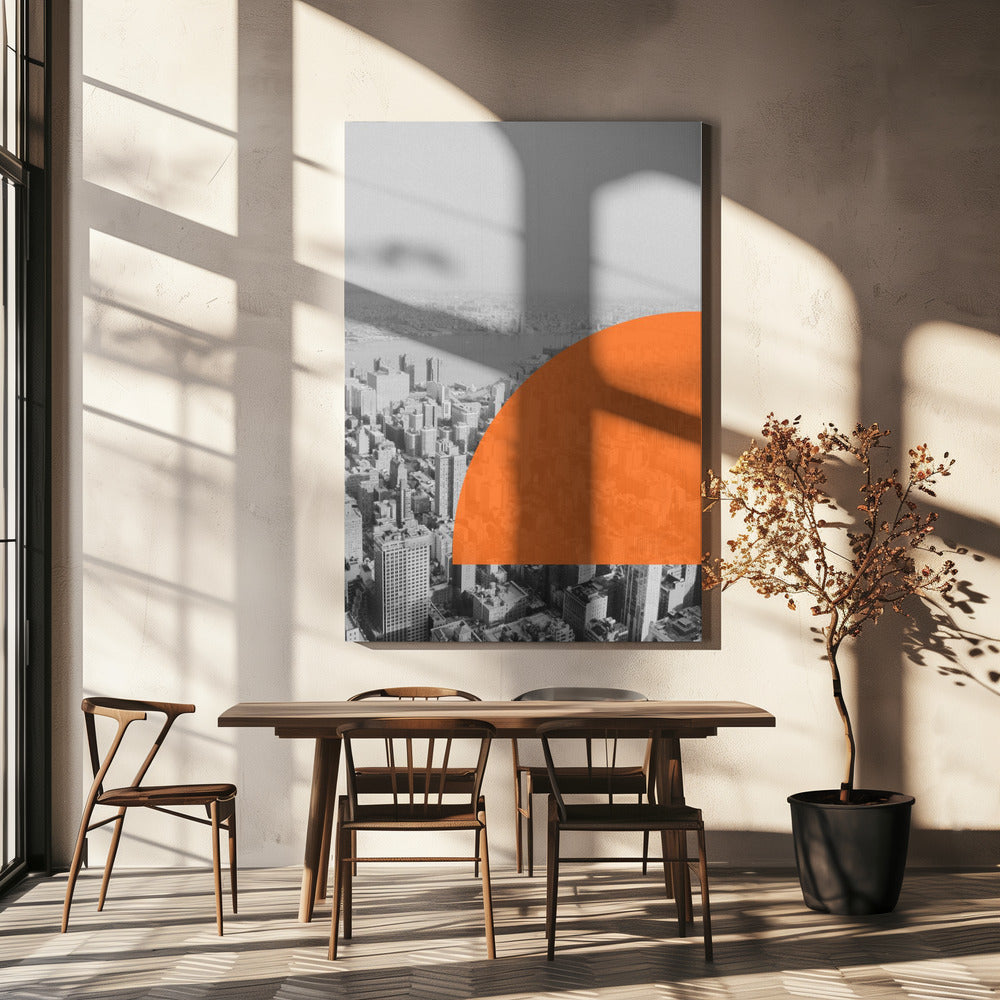 Stedelijke zonsondergangtinten | Canvas