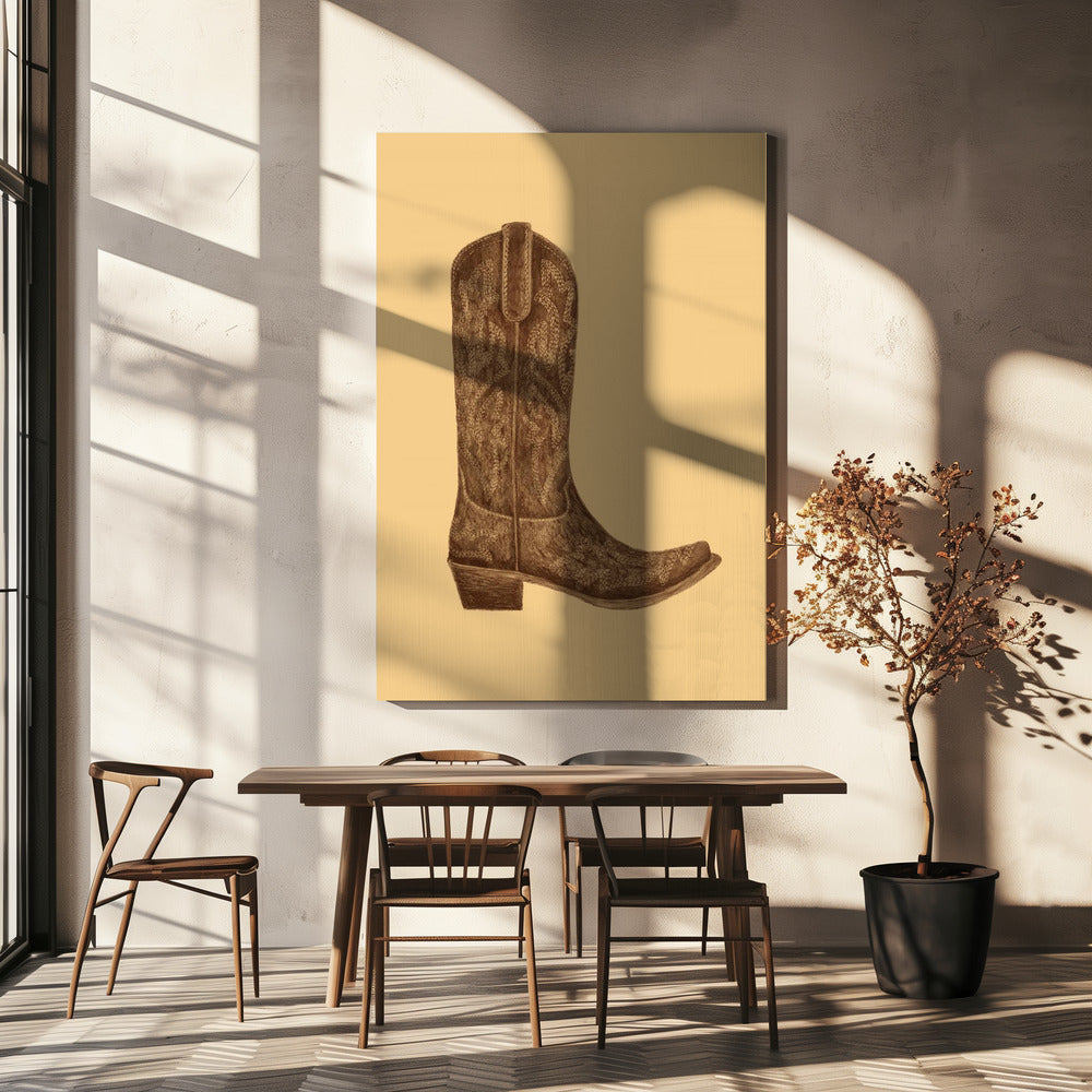 Bruine cowgirllaars | Canvas