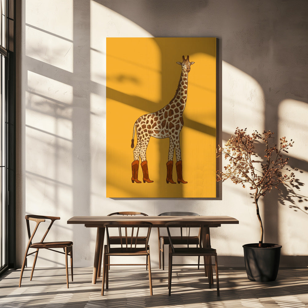 Jolene de Cowgirl Giraf | Canvas