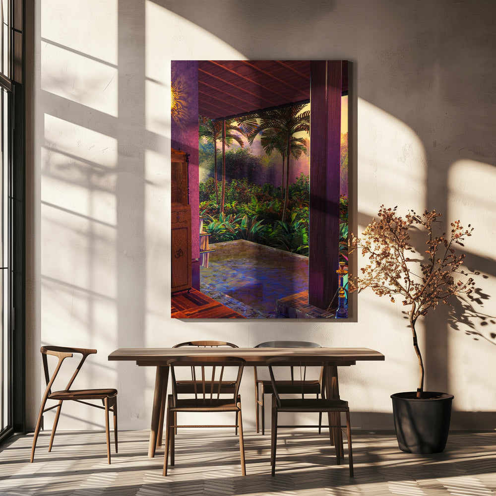 Regenwoud Infinity Pool Kunstdruk (a1) | Canvas
