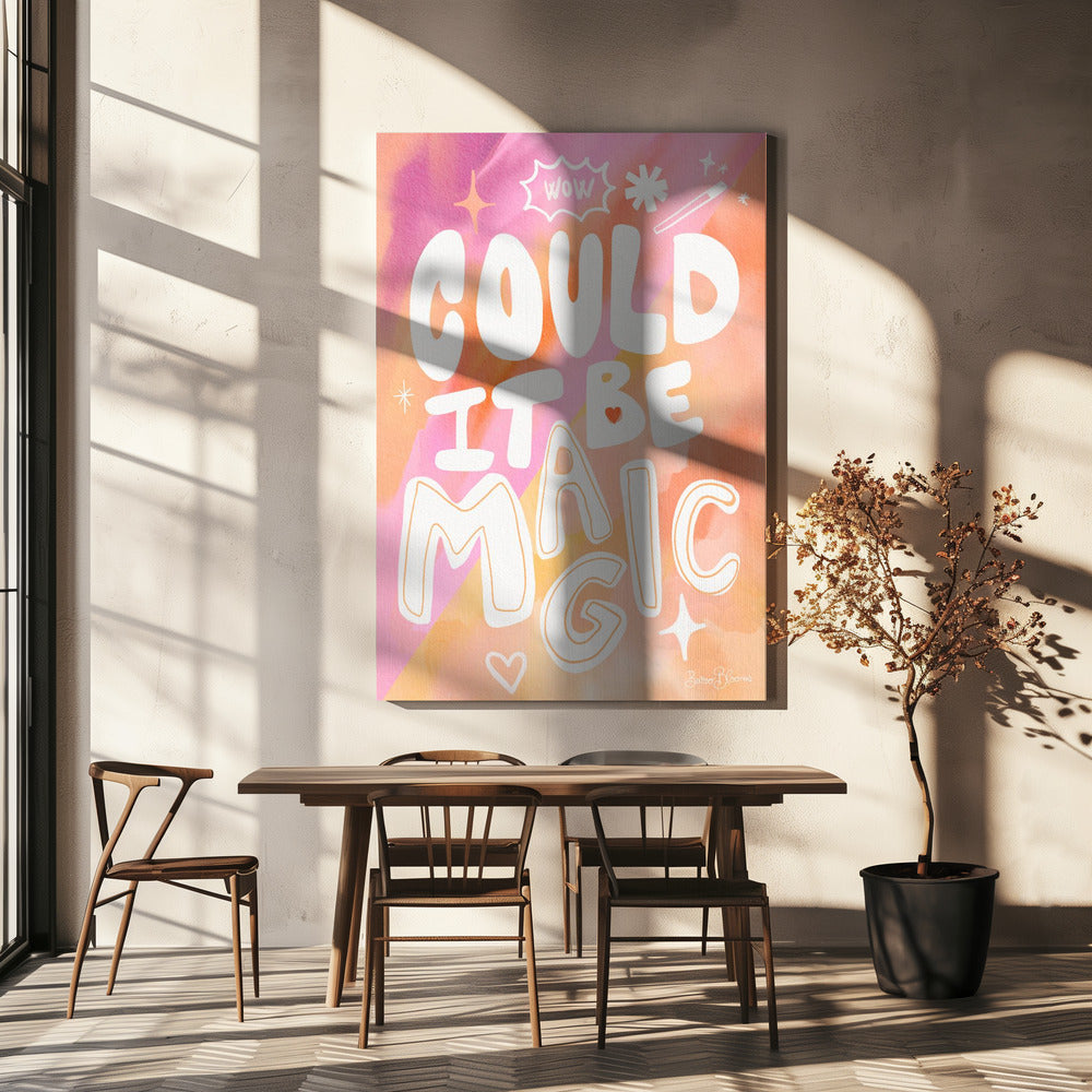 Zou het magie kunnen zijn - Perzikroze | Canvas