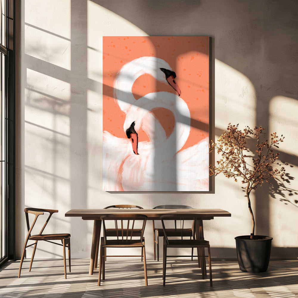 Sierlijke zwanen | Canvas
