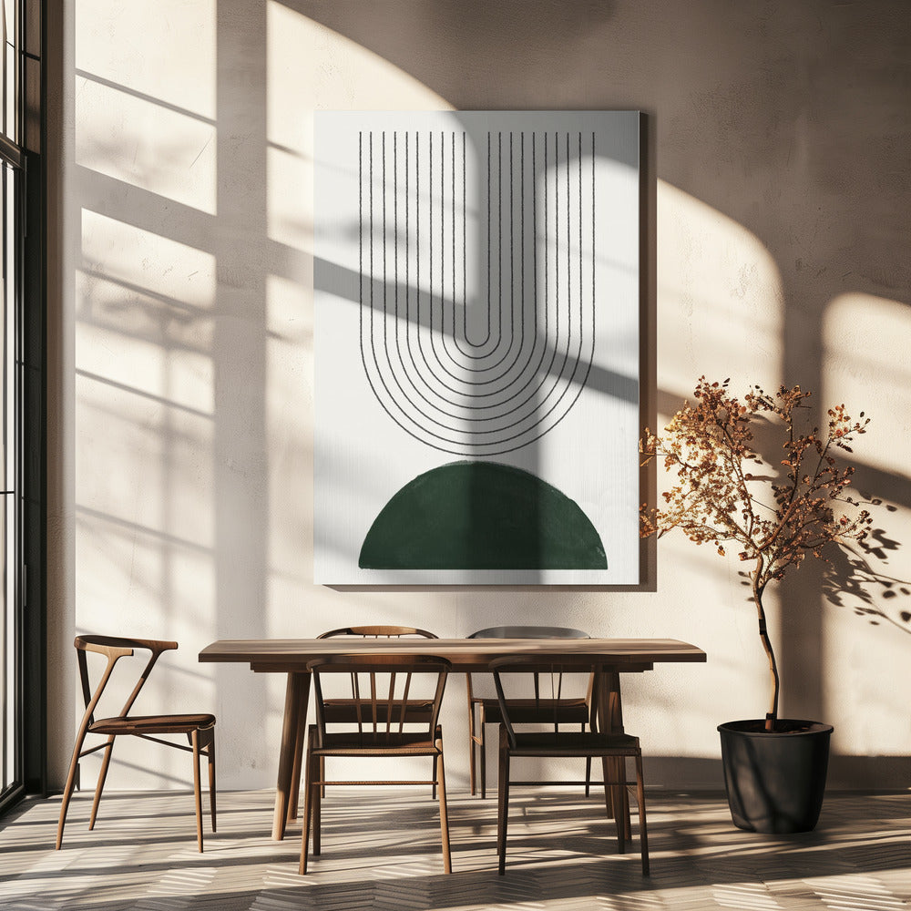 Groen Mid Century Modern nr. 5 | Canvas