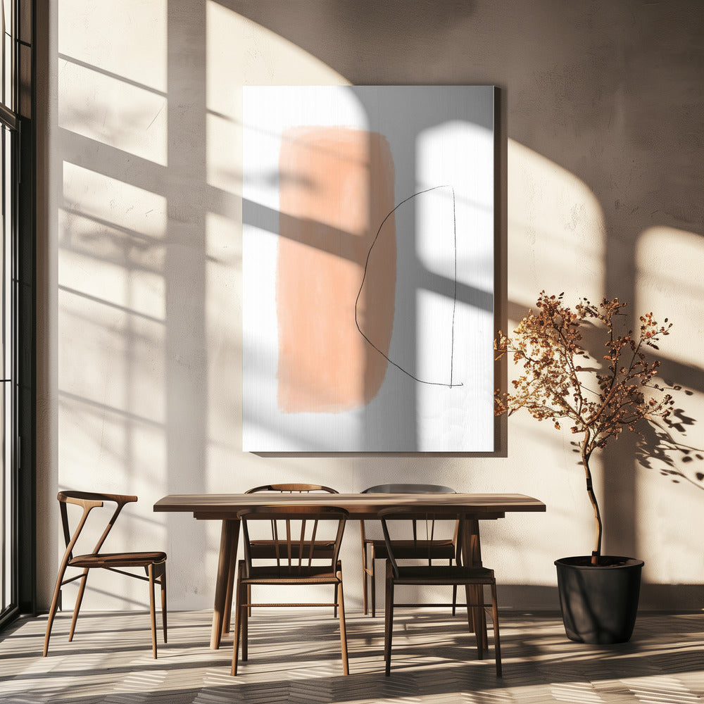 Peachy Contours | Canvas