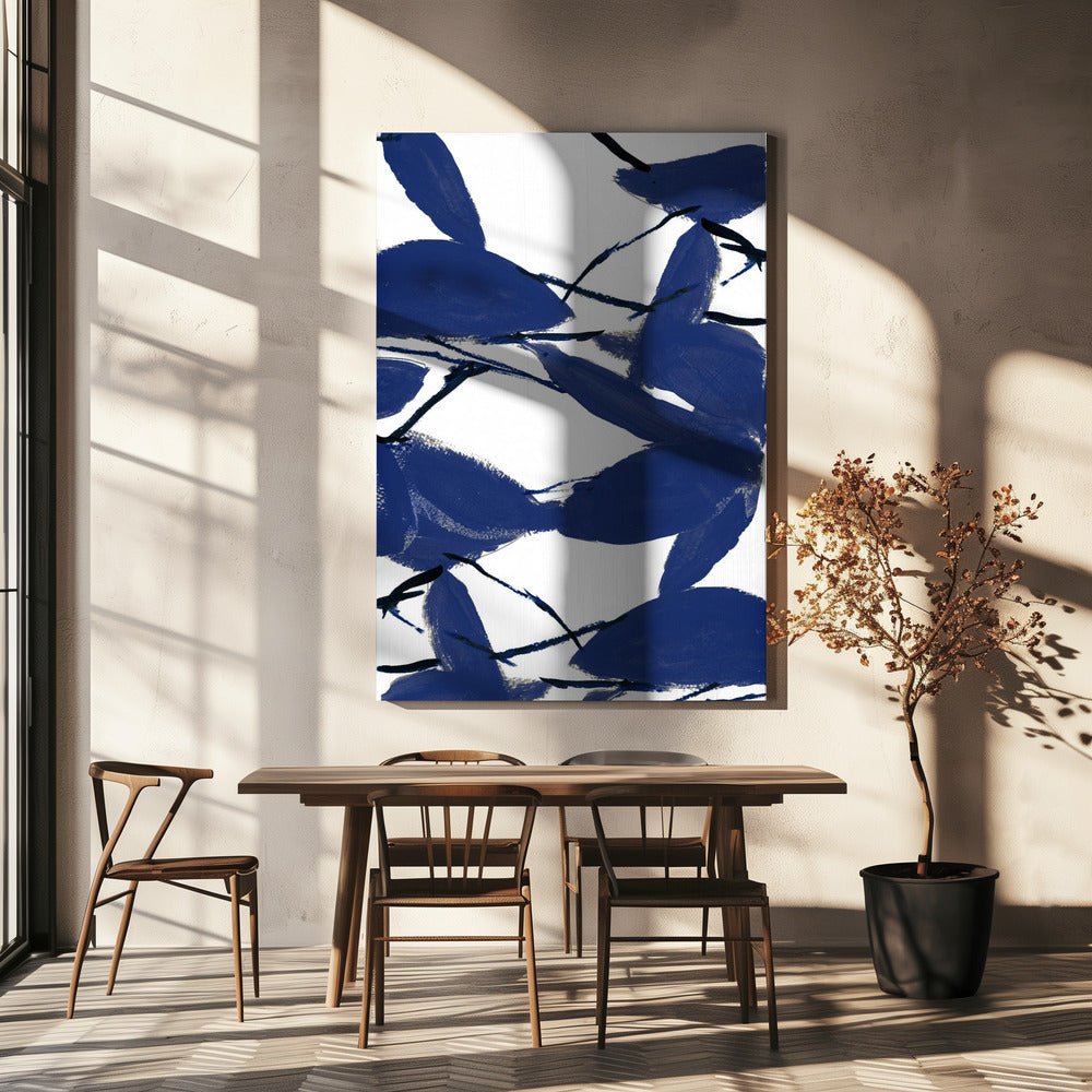 Blauwe bloemen nr. 2 | Canvas