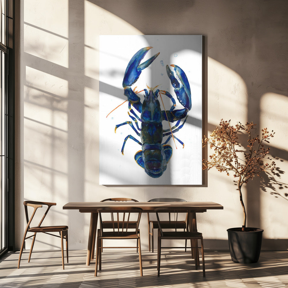 Een blauwe kreeft | Canvas