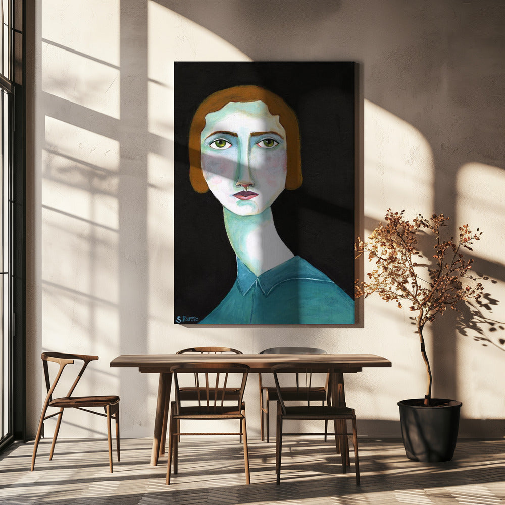 Vintage dame op zoek | Canvas