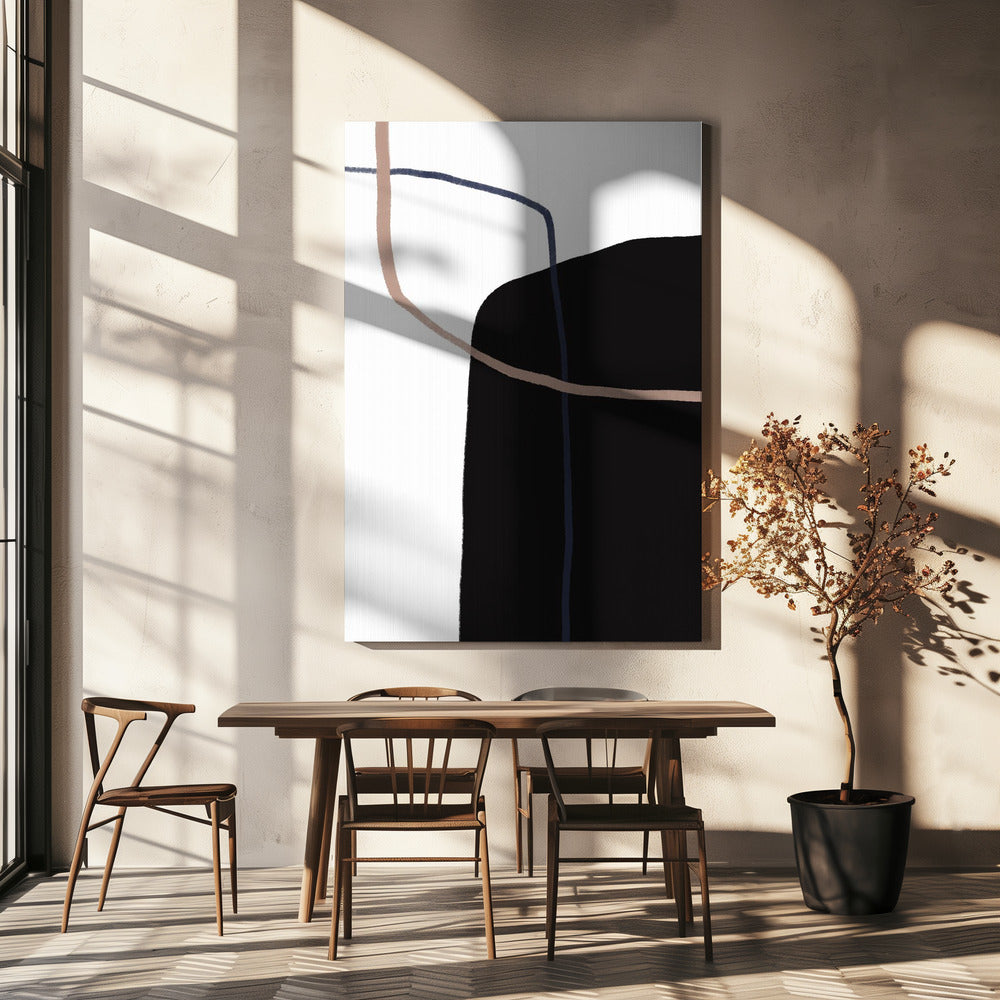 Harmonie van gebogen lijnen | Canvas