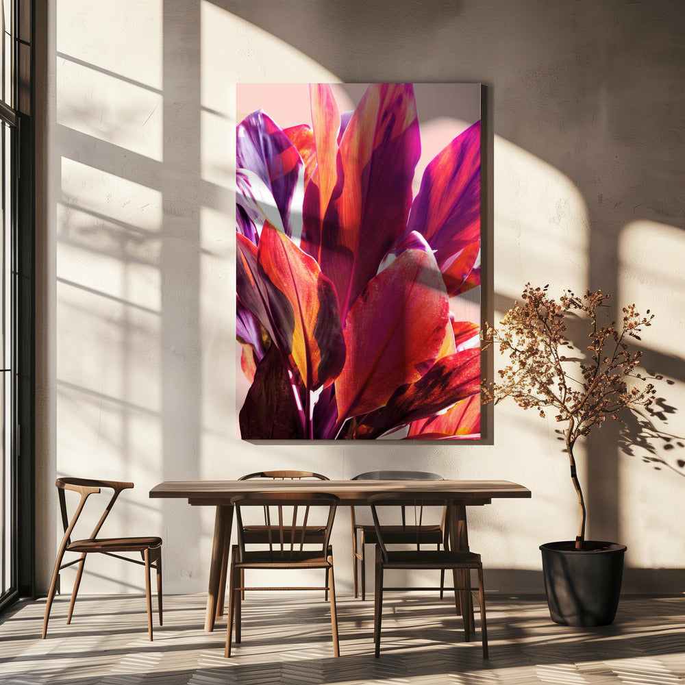 Fuchsia Bladeren I | Canvas