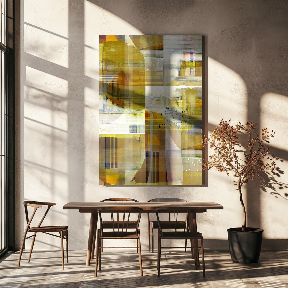 Geel Oker Abstract Nr. 3 | Canvas