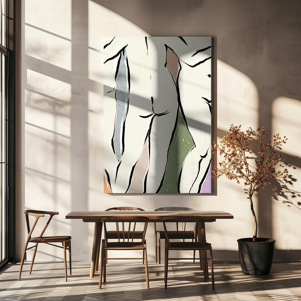 Sierlijke lijnen | Canvas