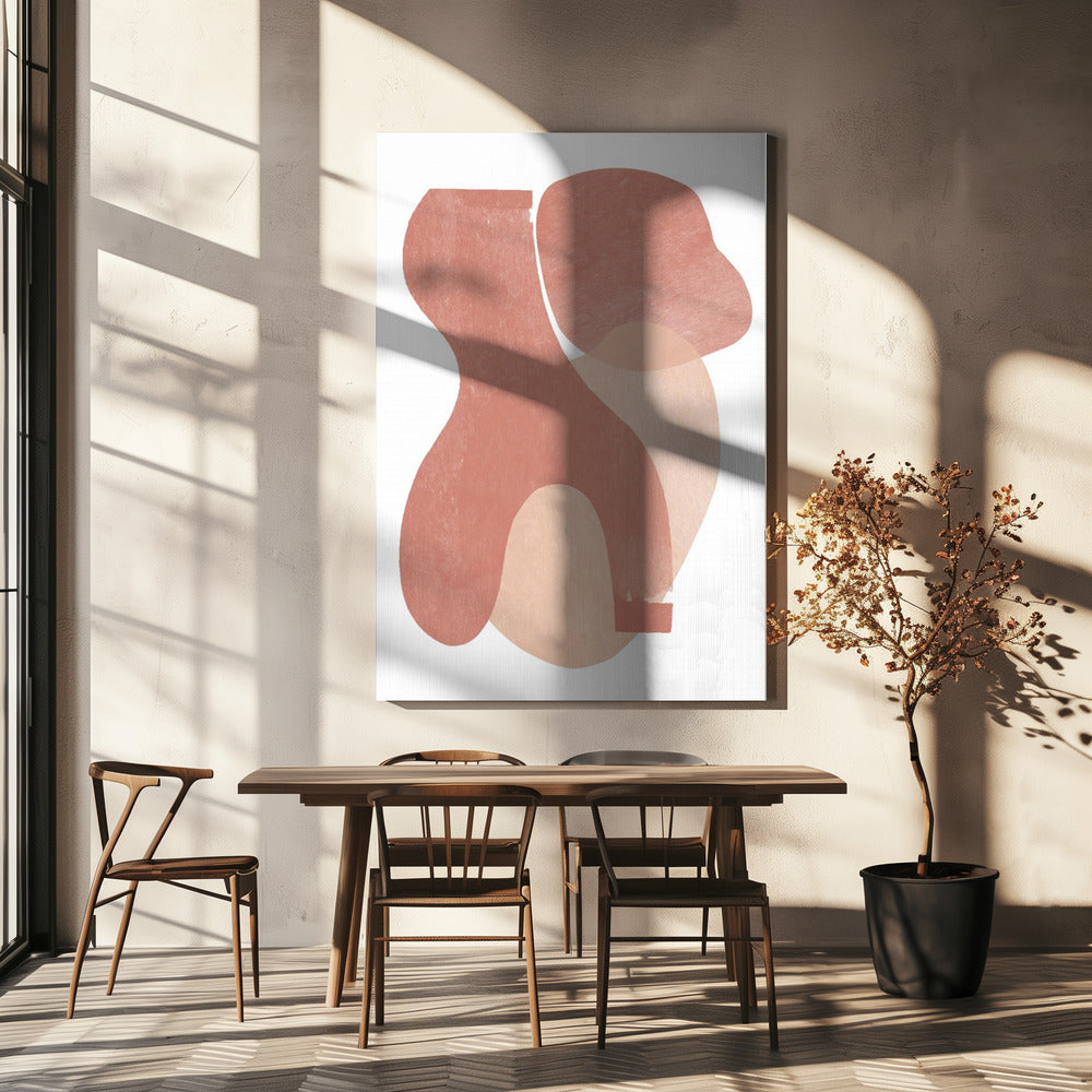 Perzikpapier-knipselcompositie nr. 2 | Canvas