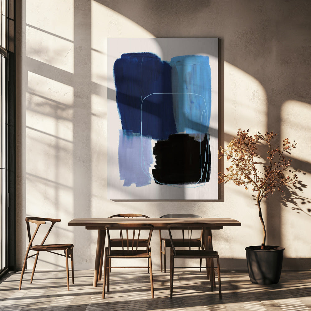 Abstracte penseelstreken 120x | Canvas