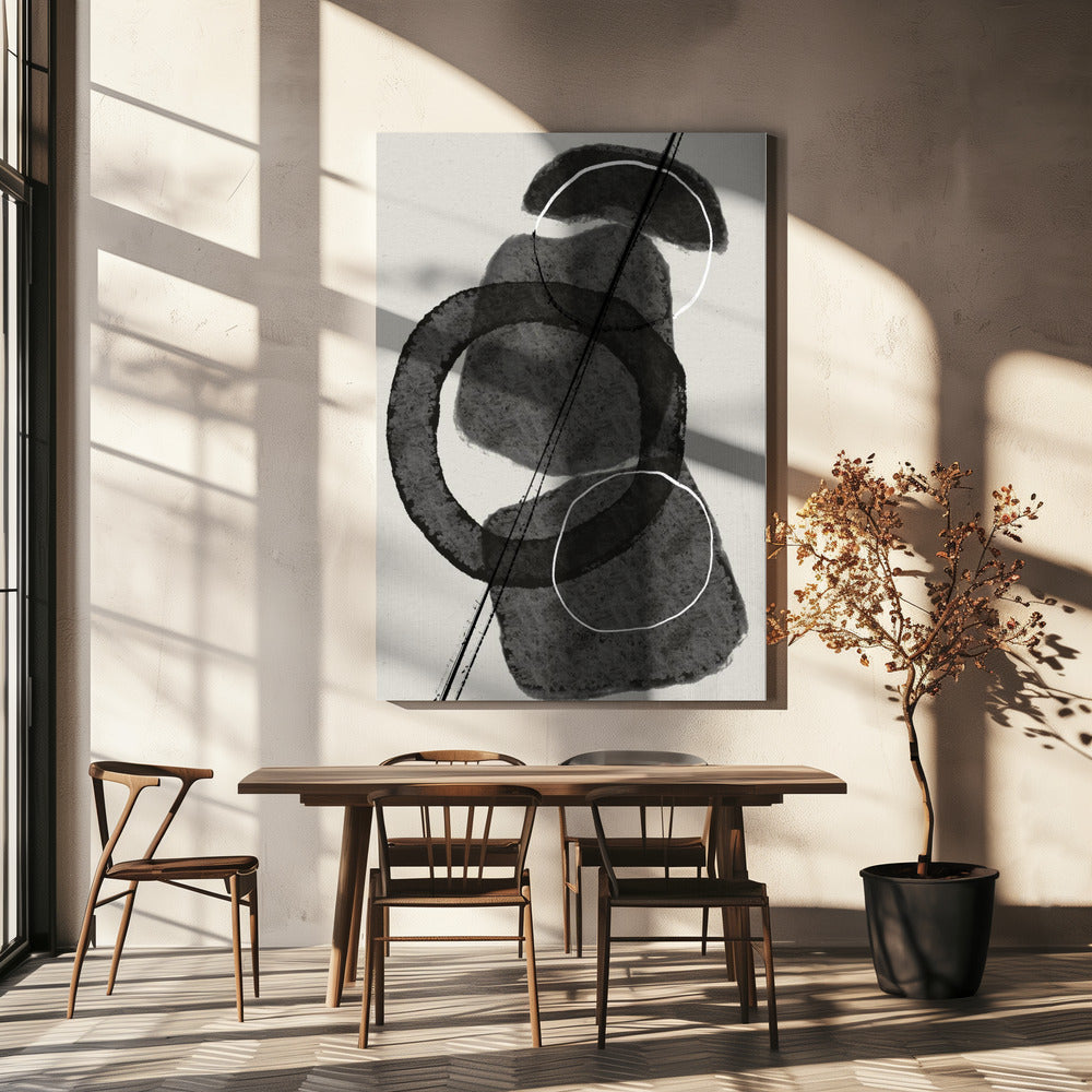 Monochrome cirkels | Canvas