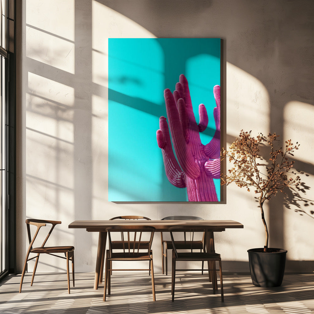 Magenta Roze Saguaro | Canvas