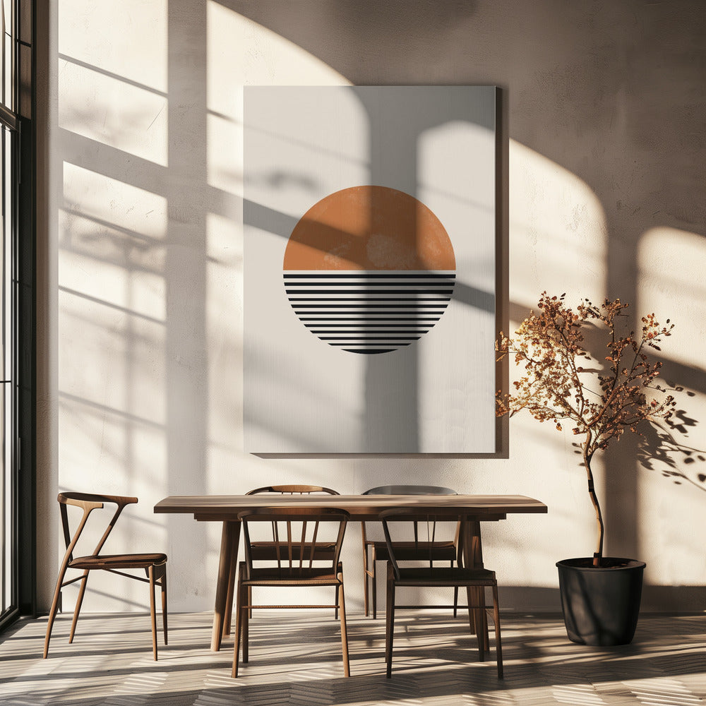 Gestreepte Horizon | Canvas
